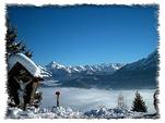 Verschneite Winterlandschaft und wunderschöne Ausblicke im Berchtesgadener Land.